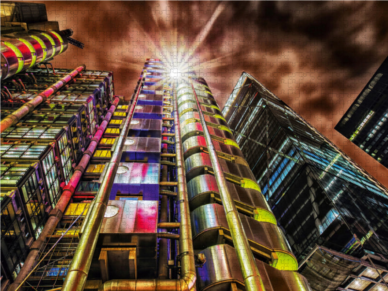 Lloyd's Building in London, Großbritannien 2000 Teile Puzzle quer - CALVENDO Foto-Puzzle'