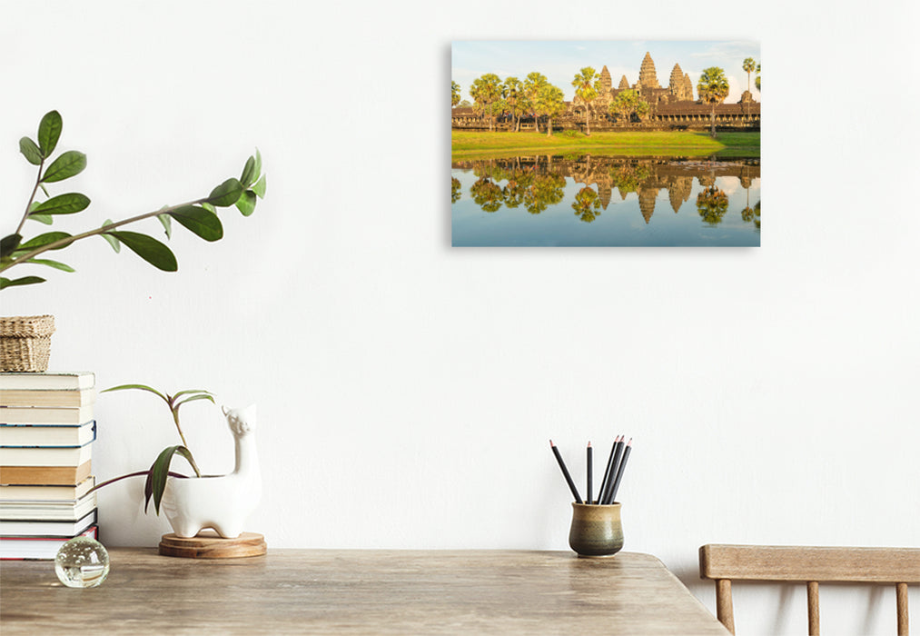 Toile textile premium Toile textile premium 120 cm x 80 cm paysage Angkor Wat, Siem Reap, Cambodge 
