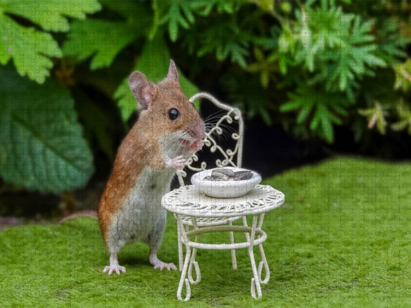 Der Tisch ist gedeckt! Auch Mäuschen wollen gepflegt speißen! - CALVENDO Foto-Puzzle'