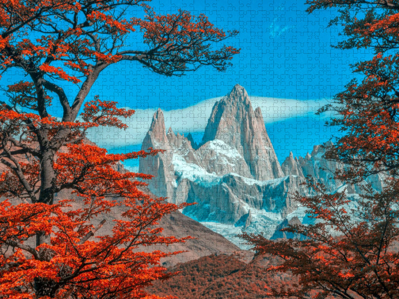 Mount Fitz Roy in Los Glaciares National Park, Patagonien, Argentinien - CALVENDO Foto-Puzzle'