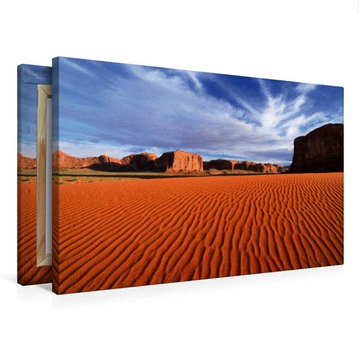Premium Textil-Leinwand Monument Valley