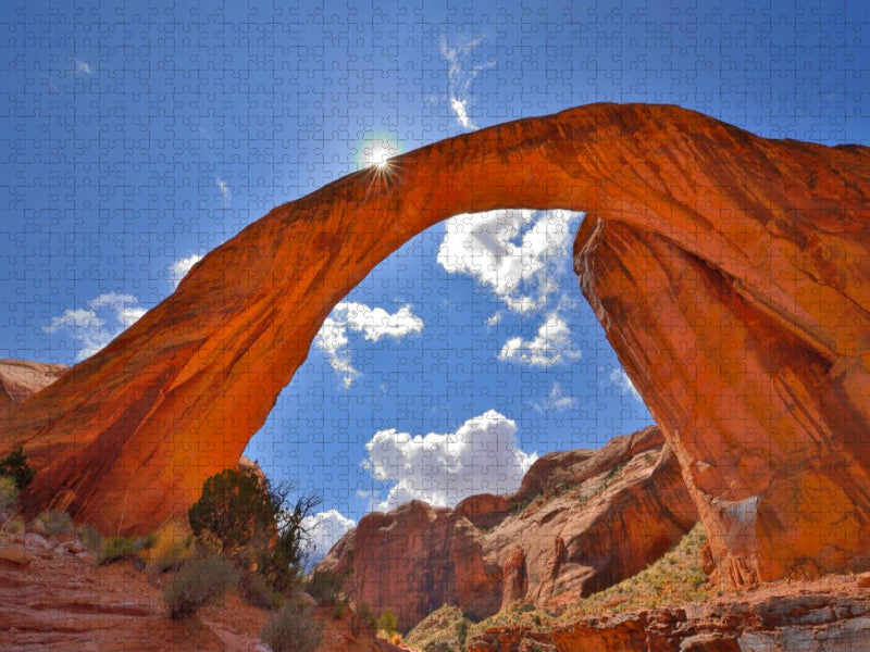 Rainbow Bridge, Lake Powell, Glen Canyon National Rec. Area, Arizona,USA - CALVENDO Foto-Puzzle'