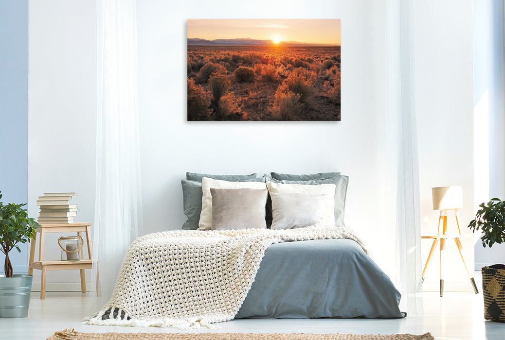 Premium Textil-Leinwand Premium Textil-Leinwand 120 cm x 80 cm quer Sunrise near Mammoth Lakes, California, USA