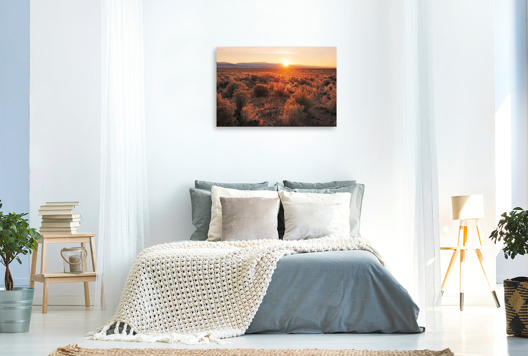 Premium Textil-Leinwand Premium Textil-Leinwand 120 cm x 80 cm quer Sunrise near Mammoth Lakes, California, USA