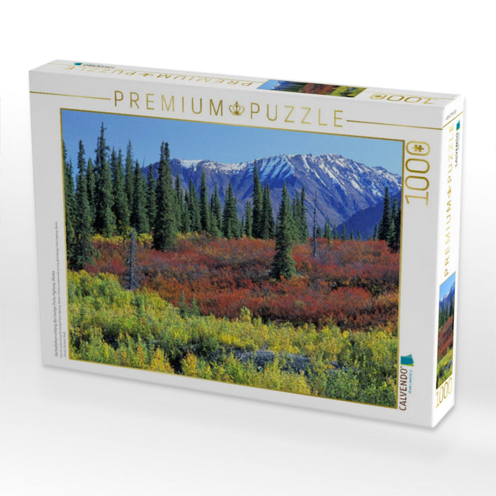 Herbstfarben entlang des George Parks Highway, Alaska - CALVENDO Foto-Puzzle'