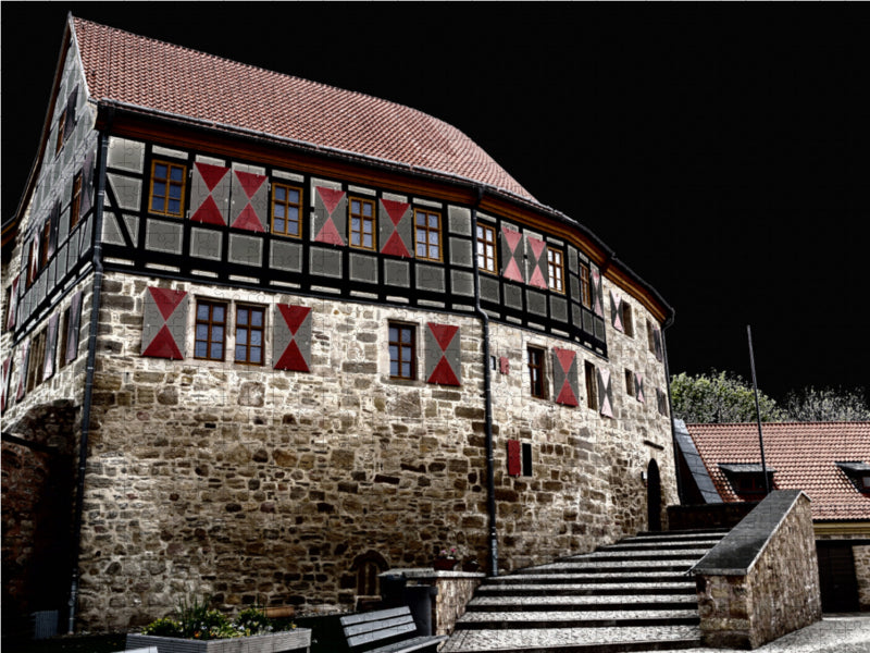 Spornburg Scharfenstein in Eichsfeld/Thuringia - CALVENDO photo puzzle 