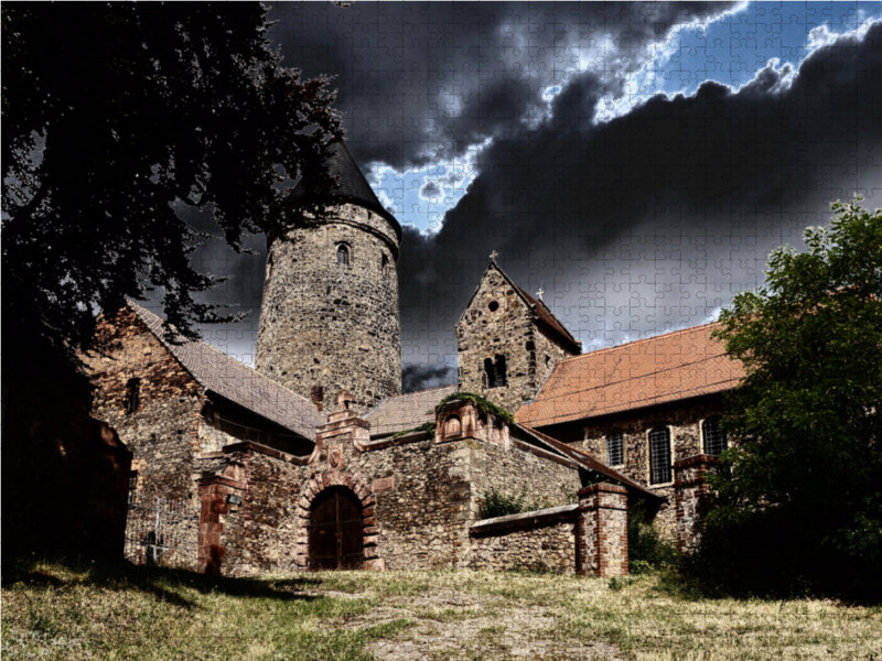 Burg Hohenthurm im Saalekreis in Sachsen-Anhalt 2000 Teile Puzzle quer - CALVENDO Foto-Puzzle'