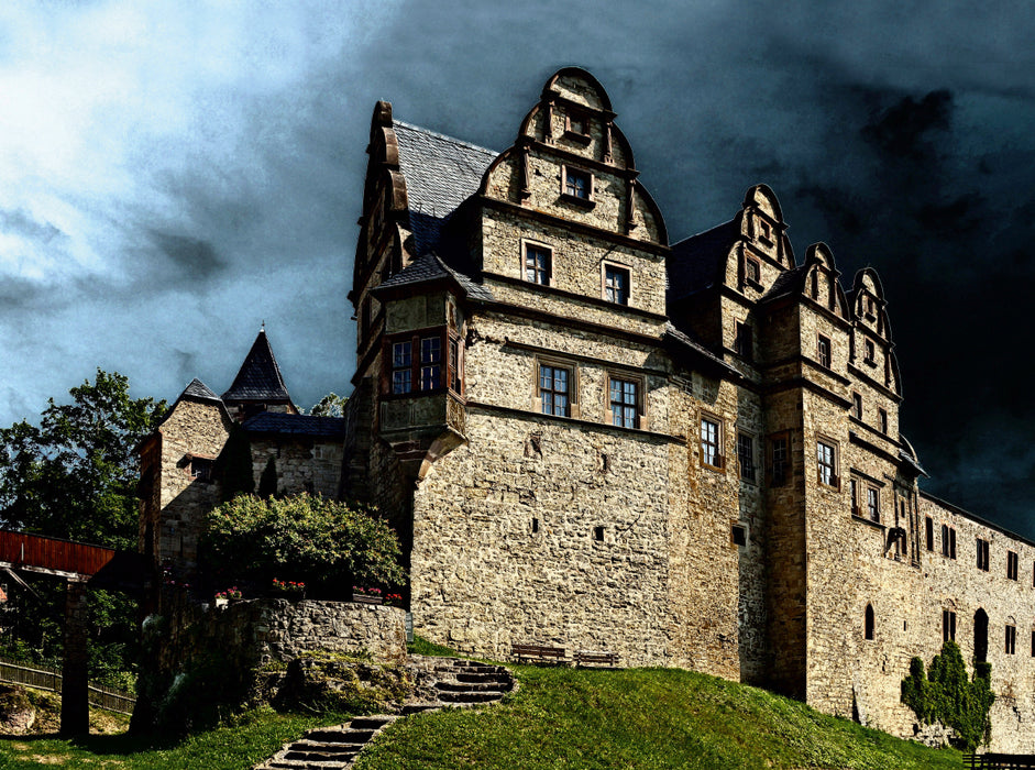 Renaissanceschloss Kranichfeld der Fürsten Reuß in Thüringen 2000 Teile Puzzle quer - CALVENDO Foto-Puzzle'