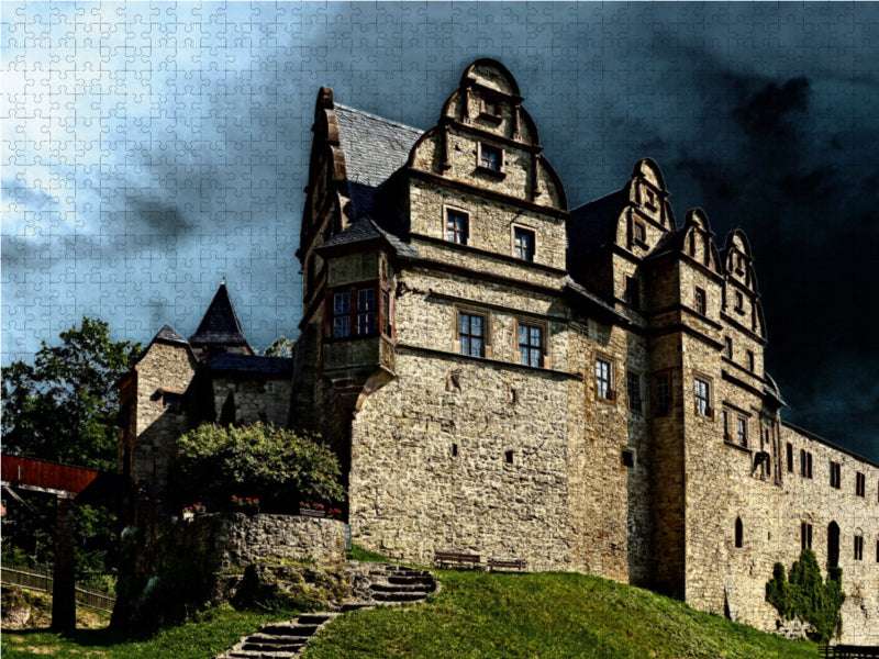 Renaissanceschloss Kranichfeld der Fürsten Reuß in Thüringen 2000 Teile Puzzle quer - CALVENDO Foto-Puzzle'