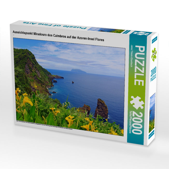 Aussichtspunkt Miradouro dos Caimbros auf der Azoren-Insel Flores 2000 Teile Puzzle quer - CALVENDO Foto-Puzzle'