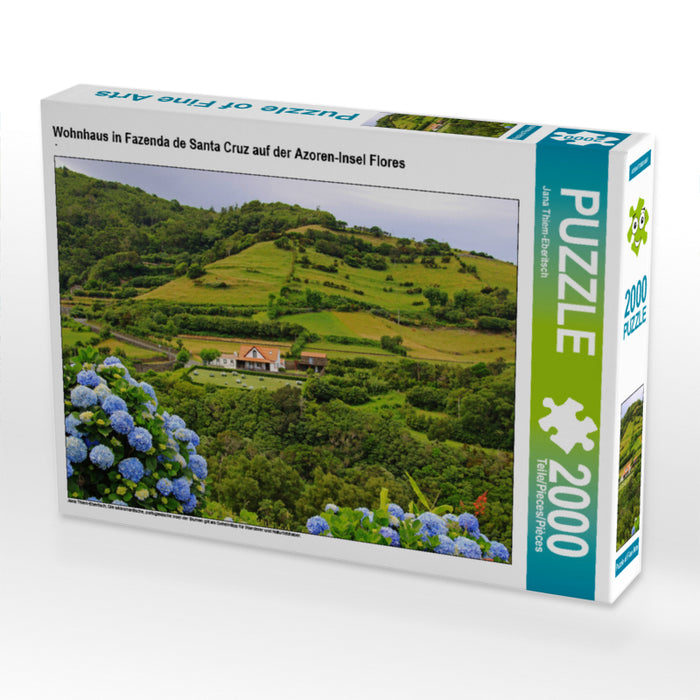 Maison d'habitation à Fazenda de Santa Cruz sur l'île de Flores aux Açores - Puzzle photo CALVENDO 