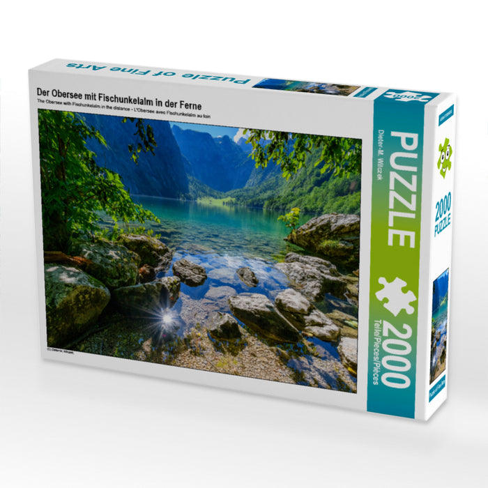 Der Obersee mit Fischunkelalm in der Ferne 2000 Teile Puzzle quer - CALVENDO Foto-Puzzle'