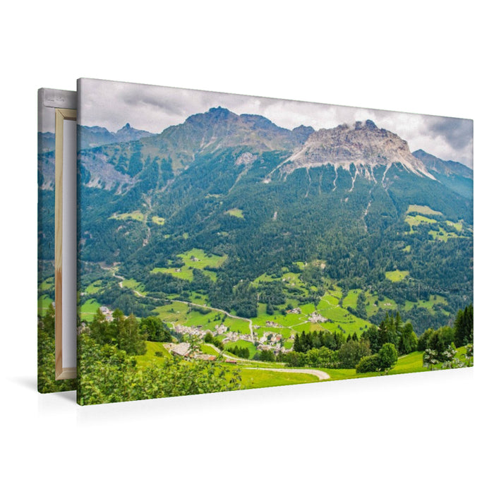 Premium Textil-Leinwand Blick ins Tal