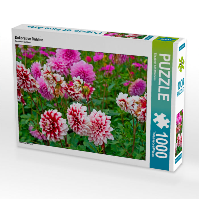 Dekorative Dahlien 1000 Teile Puzzle quer - CALVENDO Foto-Puzzle'