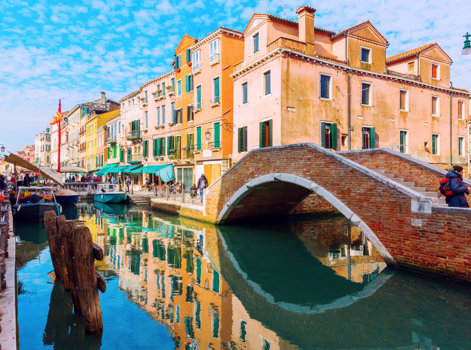 Kanal in Venedig 2000 Teile Puzzle quer - CALVENDO Foto-Puzzle'