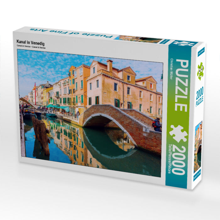 Kanal in Venedig 2000 Teile Puzzle quer - CALVENDO Foto-Puzzle'