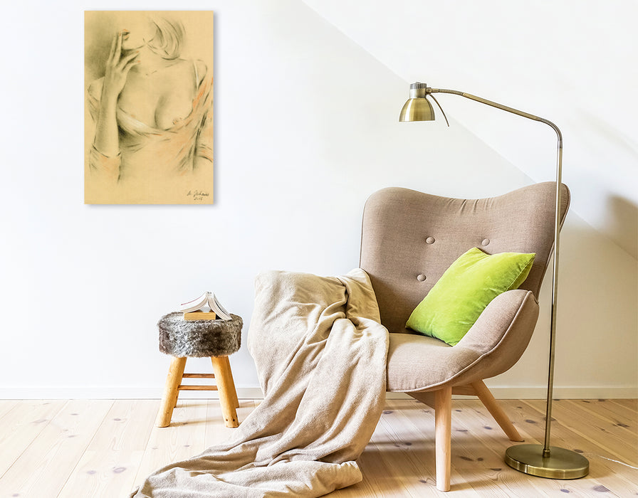 Premium Textil-Leinwand Premium Textil-Leinwand 50 cm x 75 cm hoch Femme fatale