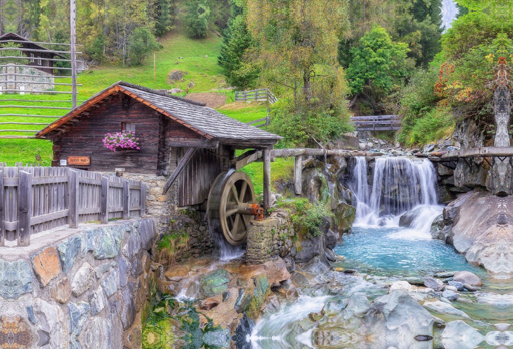 Premium Textil-Leinwand Islitzermühle in Hinterbichl