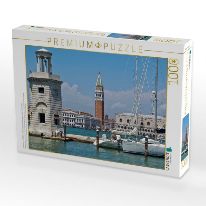Leuchtturm mit Blick auf die Lagune von Venedig und dem Campanile - CALVENDO Foto-Puzzle'
