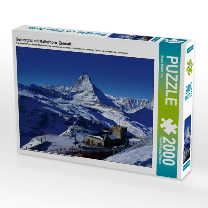 Gornergrat mit Matterhorn. Zermatt 2000 Teile Puzzle quer - CALVENDO Foto-Puzzle'