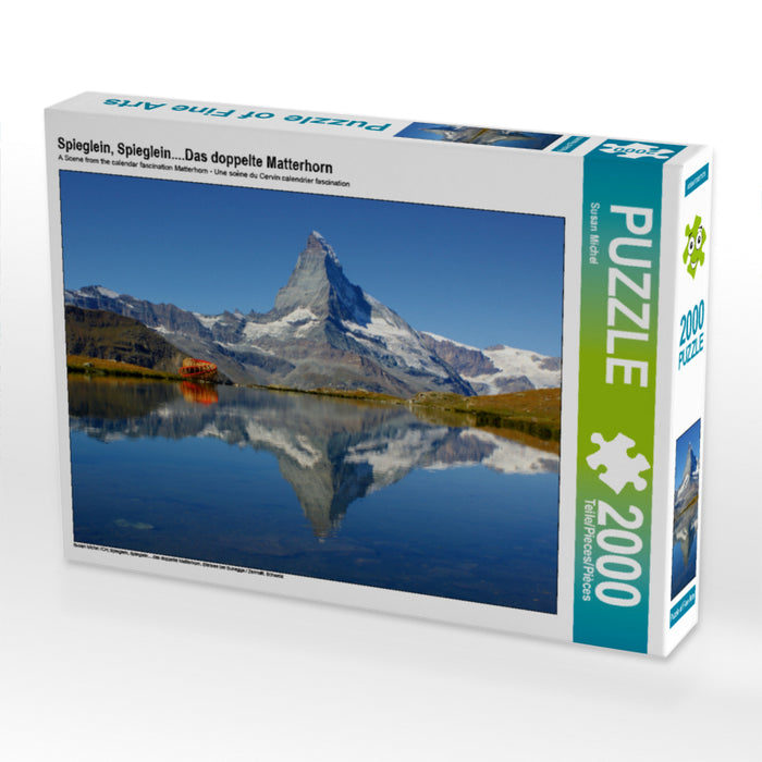 Spieglein, Spieglein....Das doppelte Matterhorn 2000 Teile Puzzle quer - CALVENDO Foto-Puzzle'
