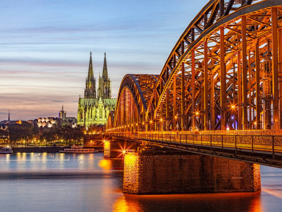 Hohenzollernbrücke (Köln-Deutschland) - CALVENDO Foto-Puzzle'