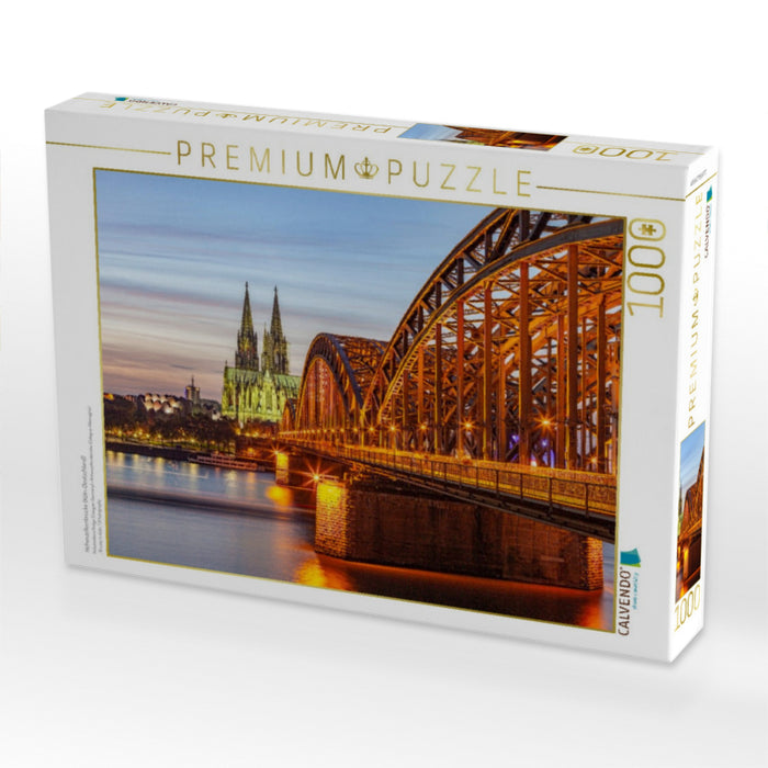 Hohenzollernbrücke (Köln-Deutschland) - CALVENDO Foto-Puzzle'