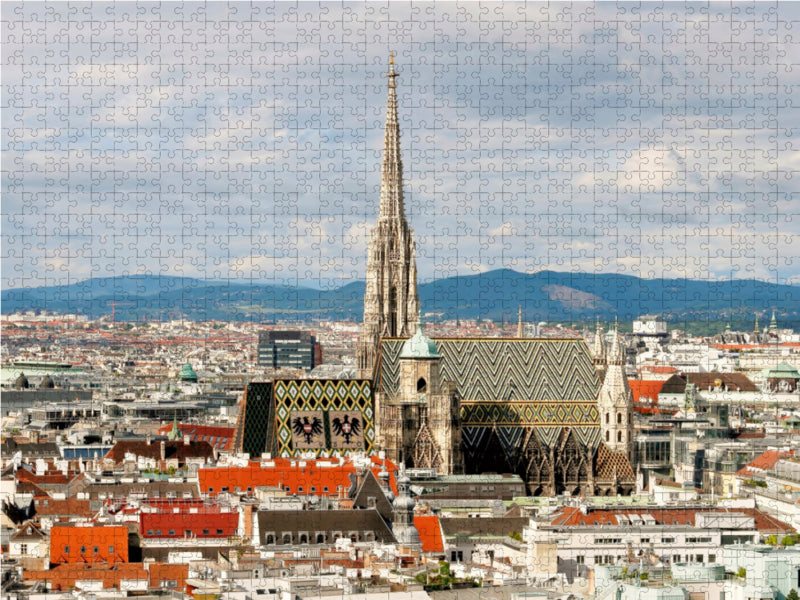 Ein Motiv aus dem Kalender WIEN von oben 2000 Teile Puzzle quer - CALVENDO Foto-Puzzle'
