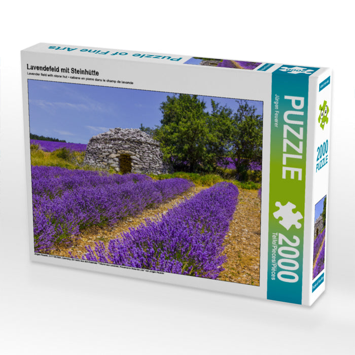 Lavender field with stone hut - CALVENDO photo puzzle 
