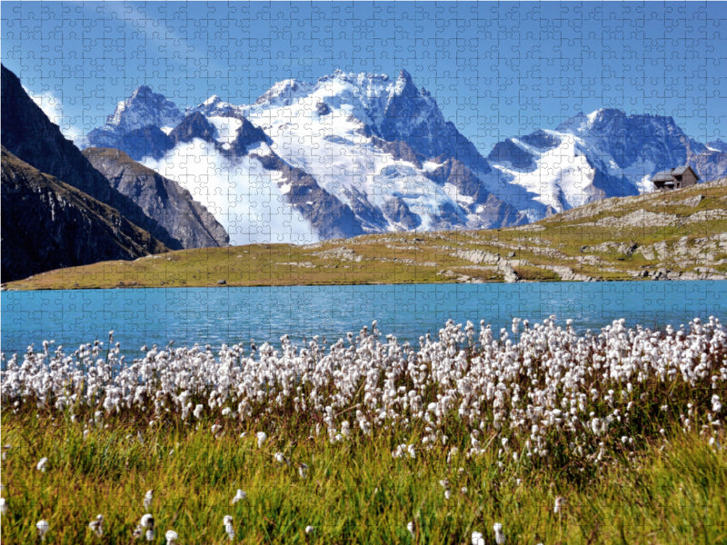 Mountain lake Lac Goléon, France - CALVENDO photo puzzle 