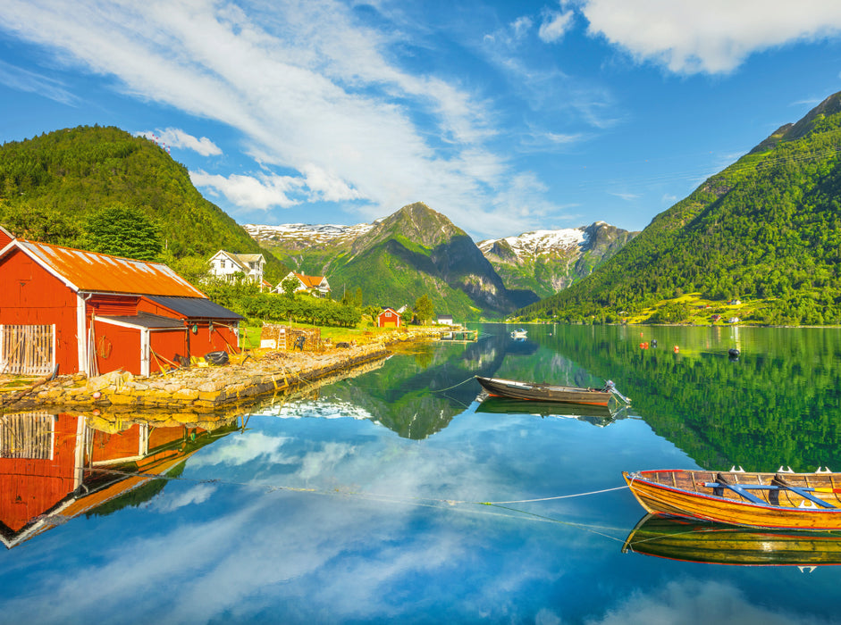 Der Sognefjord bei Balestrand, Norwegen 2000 Teile Puzzle quer - CALVENDO Foto-Puzzle'