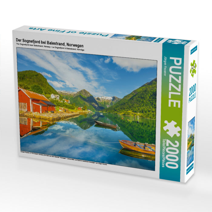 Der Sognefjord bei Balestrand, Norwegen 2000 Teile Puzzle quer - CALVENDO Foto-Puzzle'