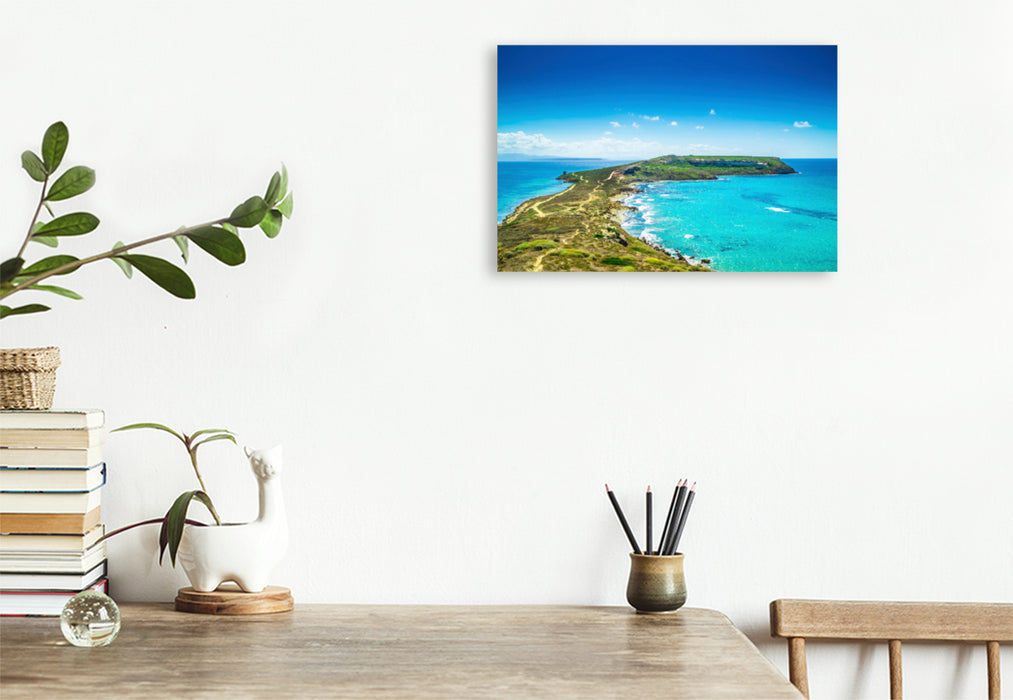 Premium textile canvas Premium textile canvas 120 cm x 80 cm landscape Sardinia: Tharros 