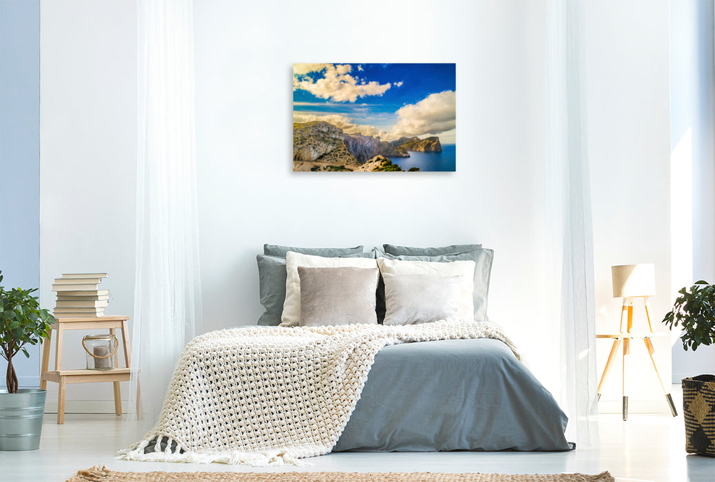 Premium textile canvas Premium textile canvas 120 cm x 80 cm landscape Mallorca: Cap Formentor 