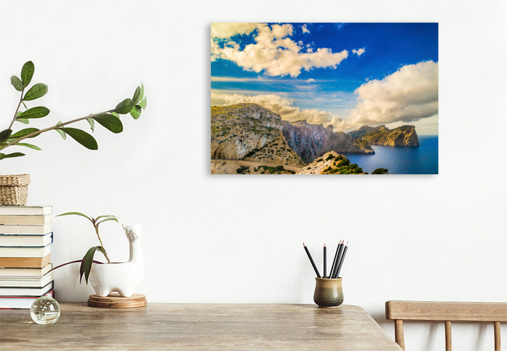 Premium textile canvas Premium textile canvas 120 cm x 80 cm landscape Mallorca: Cap Formentor 