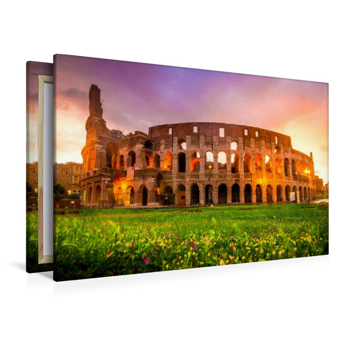 Premium Textil-Leinwand Kolosseum in Rom