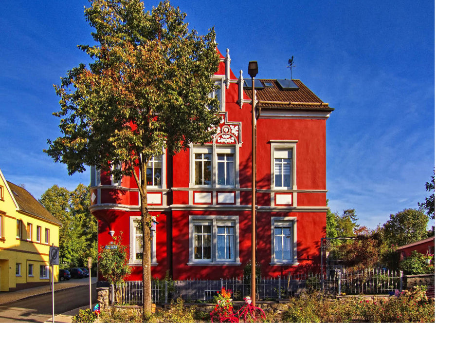 Das rote Haus, Frankfurter / Ecke Thomasstraße - CALVENDO Foto-Puzzle'