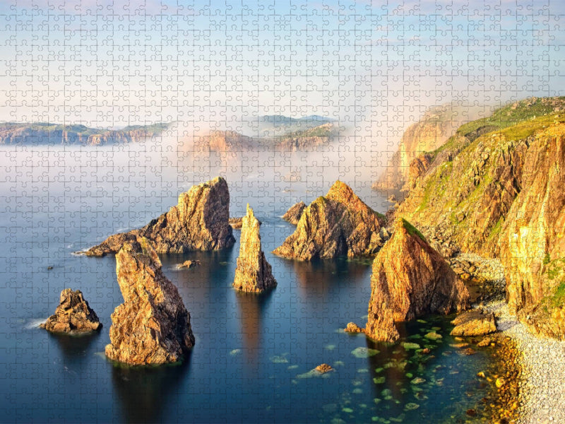 Steilküste auf der Isle of Lewis bei Mangersta auf den Äußeren Hebriden in Schottland - CALVENDO Foto-Puzzle'