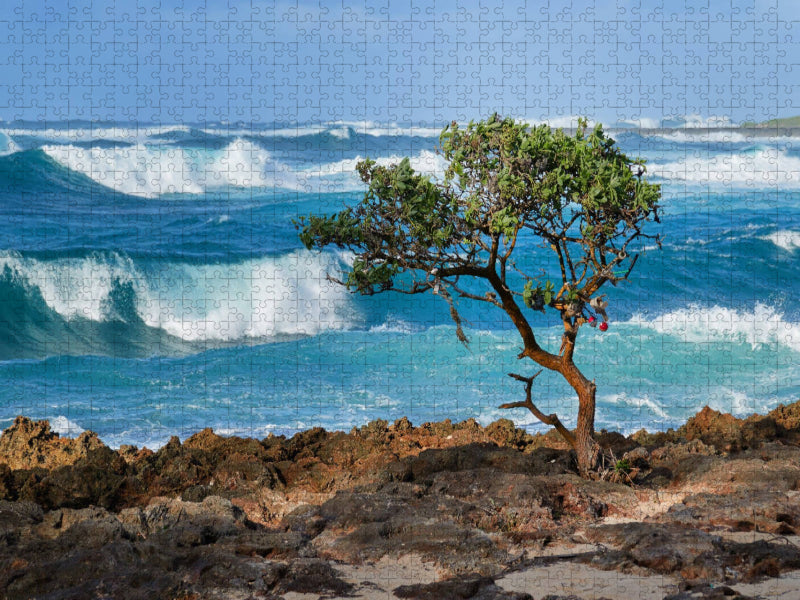 Wellen am Strand von North Shore auf der Insel Oahu auf Hawaii - CALVENDO Foto-Puzzle'