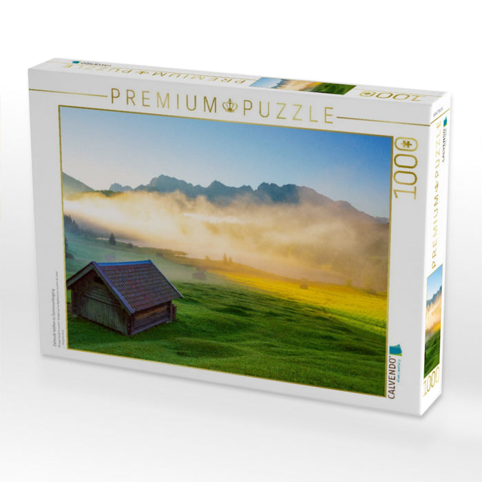 Ziehende Wolken zu Sonnenuntergang - CALVENDO Foto-Puzzle'