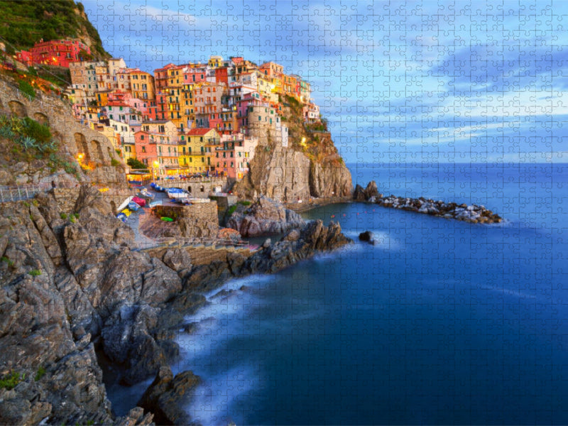Manarola im letzten Sonnenlicht - CALVENDO Foto-Puzzle'