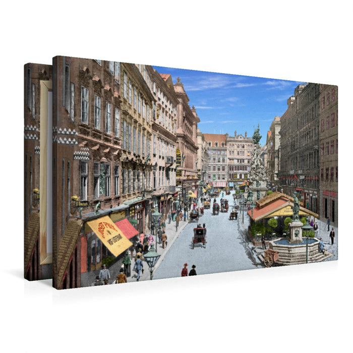 Toile textile premium Toile textile premium 120 cm x 80 cm paysage Vienne - Graben 