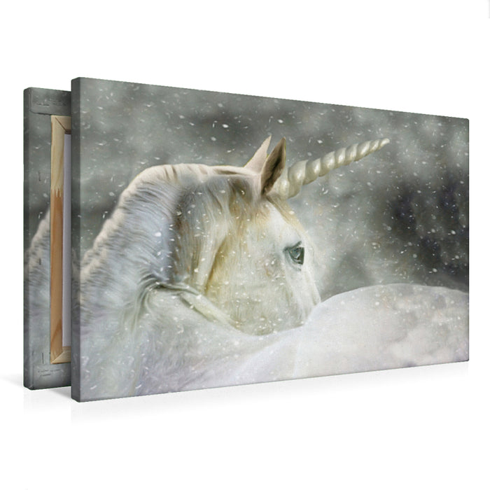 Premium Textil-Leinwand Mein Einhorn