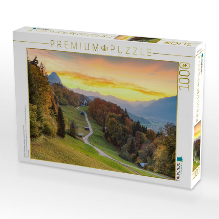 Herbst in Wamberg bei Garmisch-Partenkirchen - CALVENDO Foto-Puzzle'