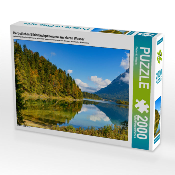 Herbstliches Bilderbuchpanorama am klaren Wasser 2000 Teile Puzzle quer - CALVENDO Foto-Puzzle'