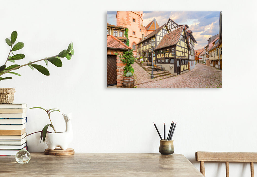 Premium Textil-Leinwand Premium Textil-Leinwand 120 cm x 80 cm quer Ein Motiv aus dem Kalender Michelstadt Impressionen