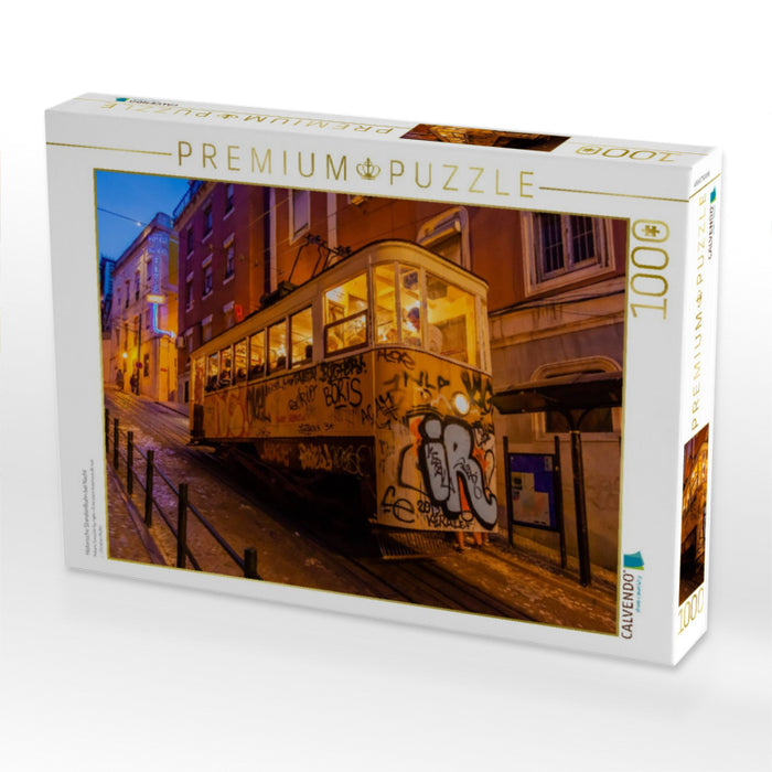Historische Standseilbahn bei Nacht - CALVENDO Foto-Puzzle'
