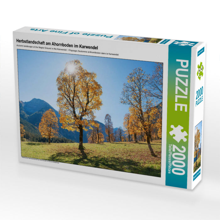Herbstlandschaft am Ahornboden im Karwendel 2000 Teile Puzzle quer - CALVENDO Foto-Puzzle'
