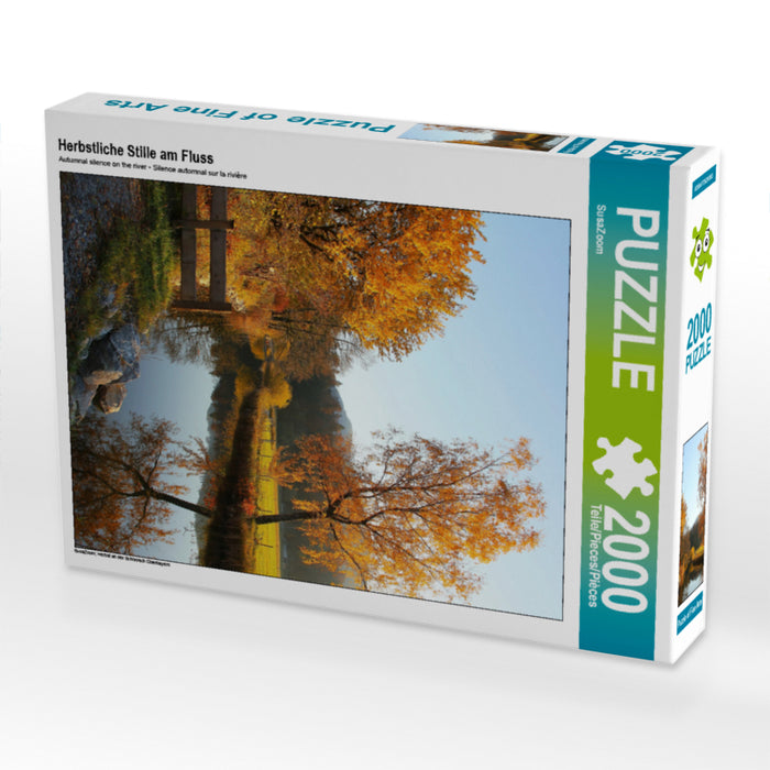 Herbstliche Stille am Fluss 2000 Teile Puzzle hoch - CALVENDO Foto-Puzzle'