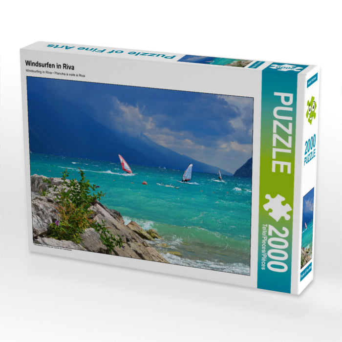 Windsurfen in Riva 2000 Teile Puzzle quer - CALVENDO Foto-Puzzle'